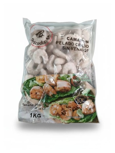 Camarón 36/40 Crudo y pelado 1 Kilo