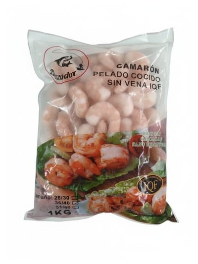 Camarón 51/60 cocido, 1kilo