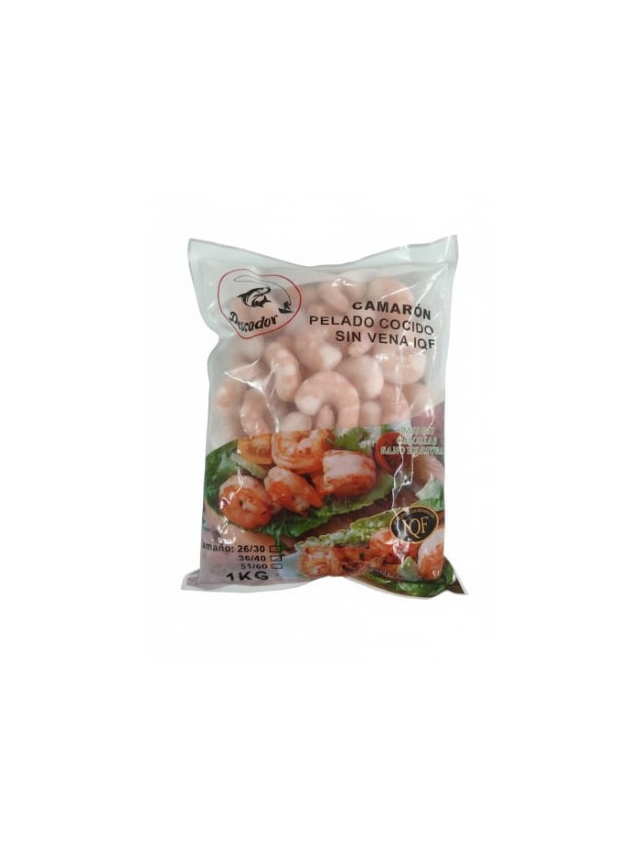 Camarón 36/40 cocido, 1kilo