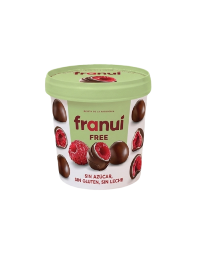 Franuí Free | Frambuesas Bañadas Sin Azúcar y Veganas 150g
