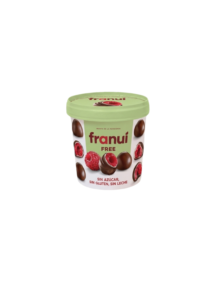 Franuí Free | Frambuesas Bañadas Sin Azúcar y Veganas 150g