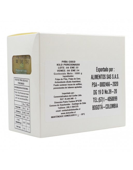 Pulpa Combinada Piña Coco Congelada – Base Perfecta para Cocteles