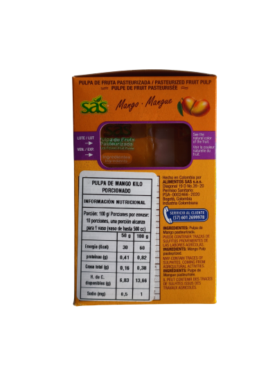 Pulpa de Mango natural Congelada – El Sabor Dulce del Trópico