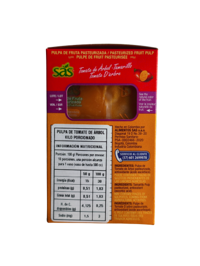 Pulpa de Tomate de Árbol 100% natural – Envio a domiclio.
