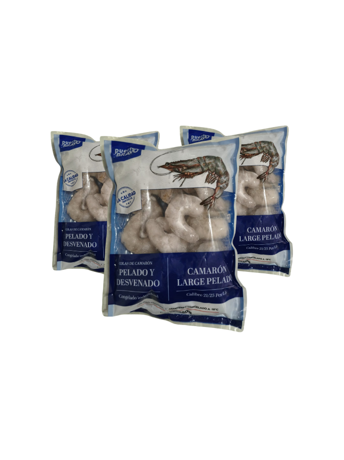 Pack 3 Camaron 450 g c/u | Calibre 21/25 (1,35 kg) | Delivery